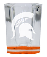 Load image into Gallery viewer, Michigan State Spartans 2 Ounce Engraved Shot Glass Square Officially Licensed Collegiate Product
