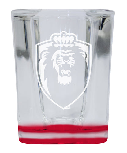 Old Dominion Monarchs 2 Ounce Engraved Shot Glass Square Red Base Officially Licensed Collegiate Product 4-Pack