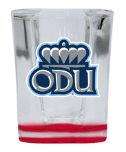 Load image into Gallery viewer, Old Dominion Monarchs 2 Ounce Shot Glass Square Red Base Officially Licensed Collegiate Product 4-Pack
