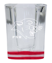 Load image into Gallery viewer, Plymouth State University 2 Ounce Engraved Shot Glass Square Red Base Officially Licensed Collegiate Product 4-Pack
