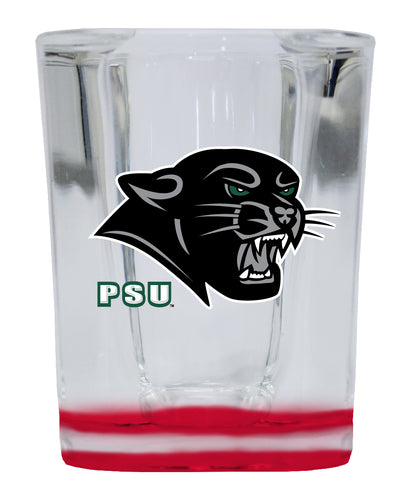 Plymouth State University  2 Ounce Shot Glass Square Red Base Officially Licensed Collegiate Product 4-Pack