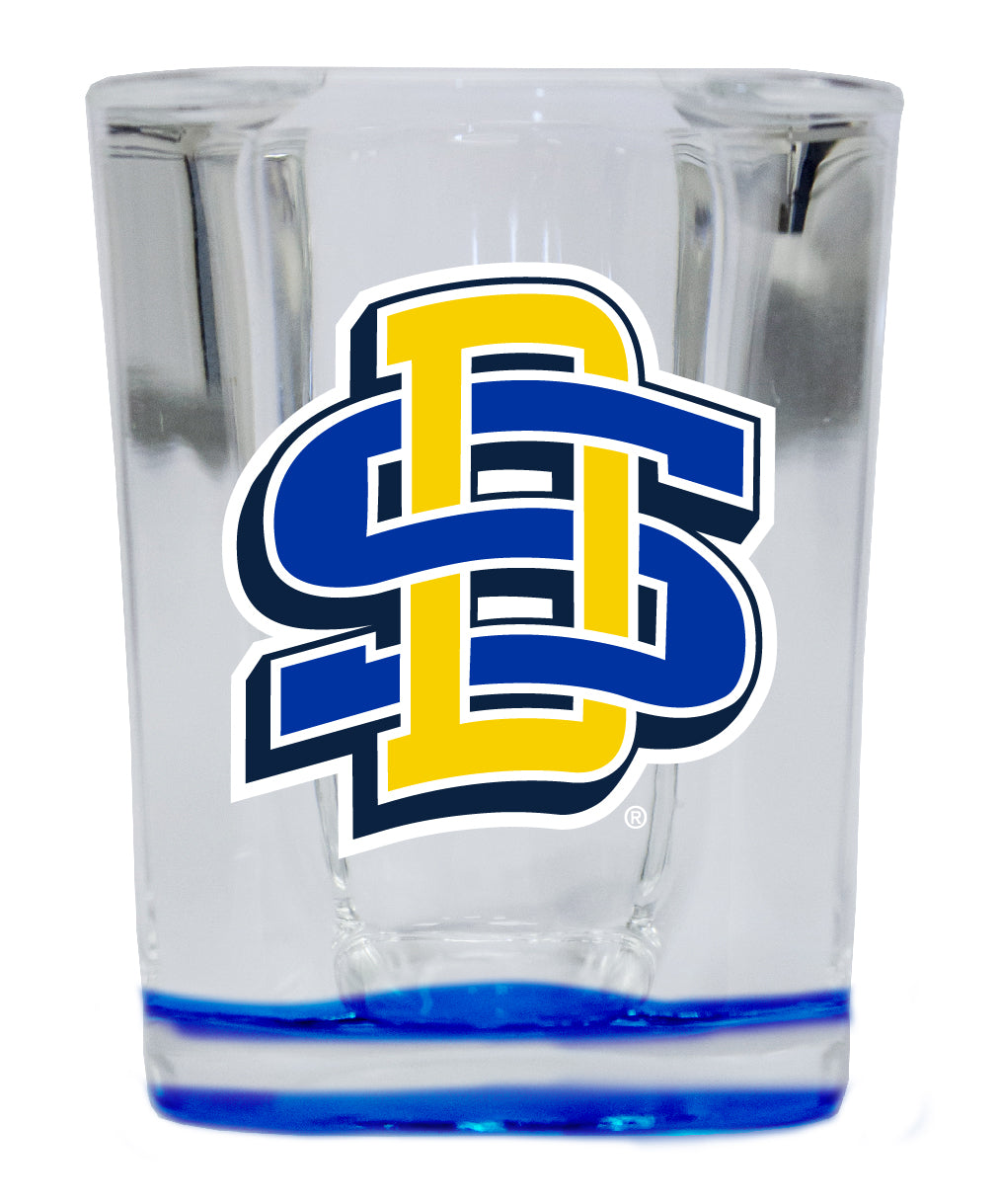 South Dakota State Jackrabbits  2 Ounce Shot Glass Square Blue Base Officially Licensed Collegiate Product Single