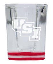 Load image into Gallery viewer, University of Southern Indiana 2 Ounce Engraved Shot Glass Square Red Base Officially Licensed Collegiate Product 4-Pack
