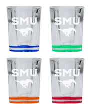 Load image into Gallery viewer, Southern Methodist University 2 Ounce Engraved Shot Glass Square Officially Licensed Collegiate Product
