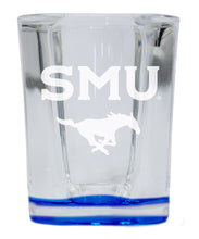 Load image into Gallery viewer, Southern Methodist University 2 Ounce Engraved Shot Glass Square Officially Licensed Collegiate Product
