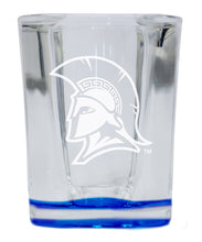 Load image into Gallery viewer, North Carolina Greensboro Spartans 2 Ounce Engraved Shot Glass Square Officially Licensed Collegiate Product
