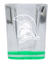 Load image into Gallery viewer, North Carolina Greensboro Spartans 2 Ounce Engraved Shot Glass Square Officially Licensed Collegiate Product
