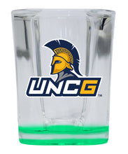 Load image into Gallery viewer, North Carolina Greensboro Spartans  2 Ounce Shot Glass Square  Officially Licensed Collegiate Product
