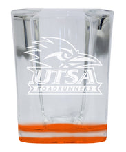 Load image into Gallery viewer, UTSA Road Runners 2 Ounce Engraved Shot Glass Square Officially Licensed Collegiate Product
