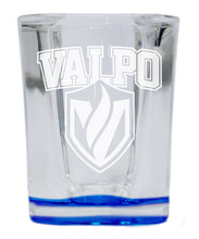 Load image into Gallery viewer, Valparaiso University 2 Ounce Engraved Shot Glass Square Officially Licensed Collegiate Product
