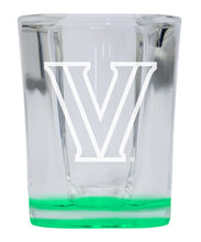 Load image into Gallery viewer, Villanova Wildcats 2 Ounce Engraved Shot Glass Square Green Base Officially Licensed Collegiate Product 4-Pack
