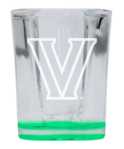 Villanova Wildcats 2 Ounce Engraved Shot Glass Square Green Base Officially Licensed Collegiate Product 4-Pack