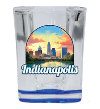 Load image into Gallery viewer, Indianapolis Indiana Design B Souvenir 2 Ounce Shot Glass Square
