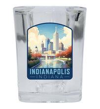 Load image into Gallery viewer, Indianapolis Indiana Design A Souvenir 2 Ounce Shot Glass Square
