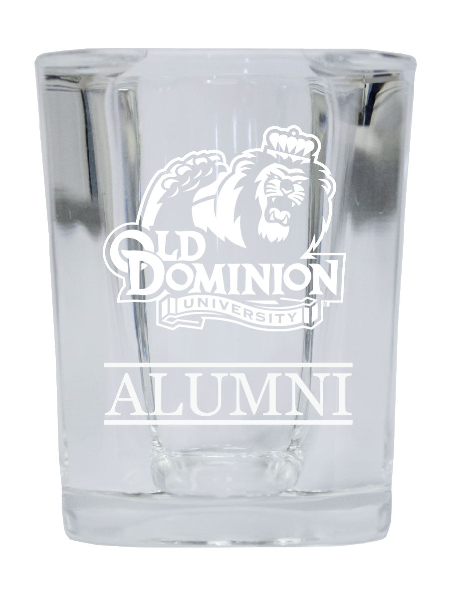 NCAA Old Dominion Monarchs Alumni 2oz Laser Etched Square Shot Glass 