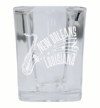 Load image into Gallery viewer, New Orleans Louisiana Souvenir 2 Ounce Engraved Shot Glass Square 2-Pack
