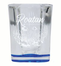 Load image into Gallery viewer, Roatan Honduras Souvenir 2 Ounce Engraved Shot Glass Square
