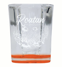 Load image into Gallery viewer, Roatan Honduras Souvenir 2 Ounce Engraved Shot Glass Square
