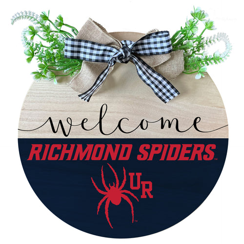 Richmond Spiders Wooden Wreath Welcome Sign Officially Licensed Collegiate Product Single