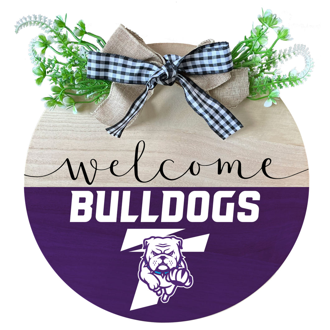 Truman State University Wooden Wreath Welcome Sign Officially Licensed Collegiate Product 2-Pack