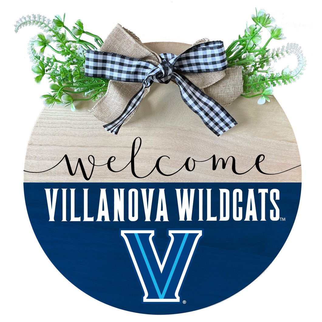 Villanova Wildcats Wooden Wreath Welcome Sign Officially Licensed Collegiate Product Single