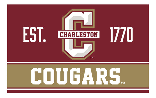 College of Charleston Wood sign with frame Officially Licensed Collegiate Product