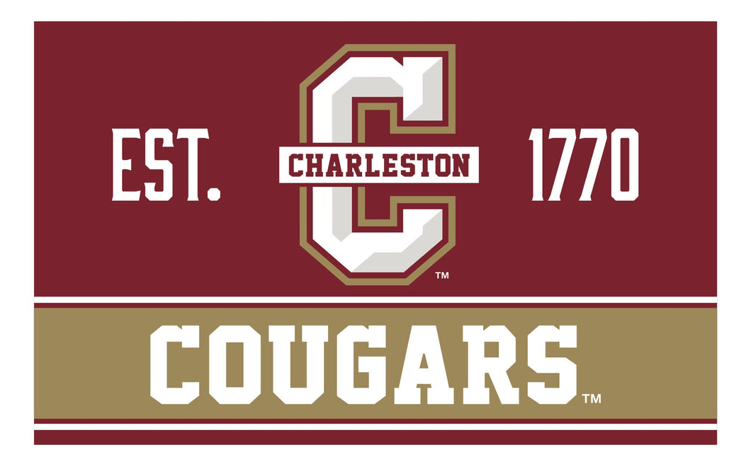 College of Charleston Wood sign with frame Officially Licensed Collegiate Product