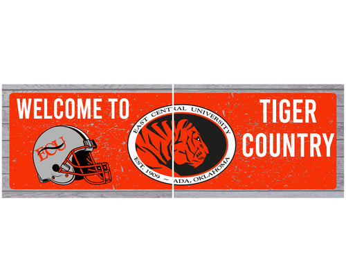 East Central University Tigers Wood sign with frame Officially Licensed Collegiate Product 