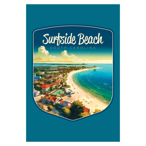 Surfside Beach South Carolina Design A Souvenir Wood sign with frame 5x7 