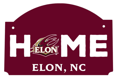 Elon University Wood sign flat with string Officially Licensed Collegiate Product 