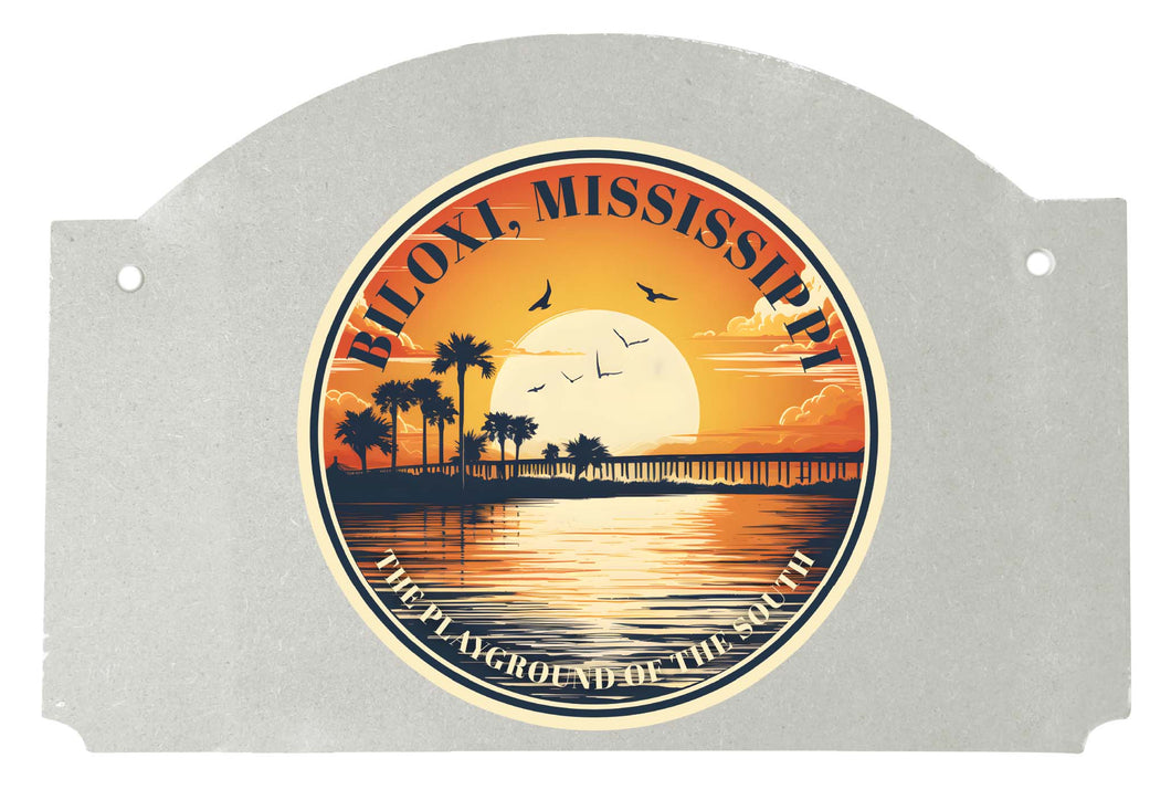 Biloxi Mississippi Design A Souvenir Wood sign flat with string 