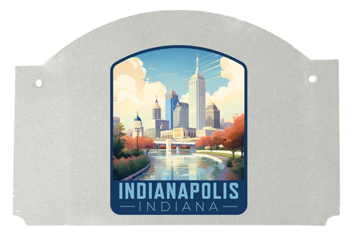 Indianapolis Indiana Design A Souvenir Wood sign flat with string 