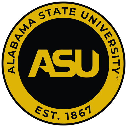 Alabama State University Round Vinyl Decal Sticker Officially Licensed Collegiate Product 2-Inch