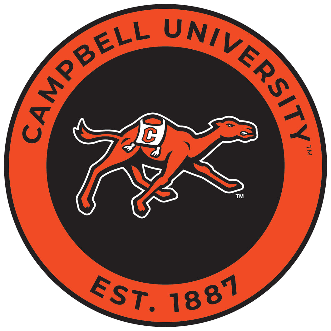 Campbell University Fighting Camels Round Vinyl Decal Sticker Officially Licensed Collegiate Product 8-Inch