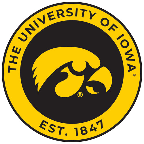 Iowa Hawkeyes Round Magnet Officially Licensed Collegiate Product 8-Inch