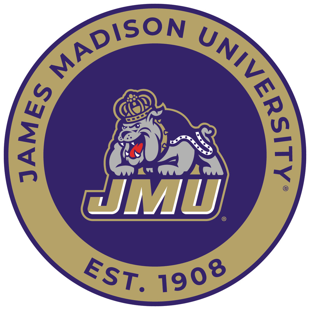 James Madison Dukes Round Magnet Officially Licensed Collegiate Product 8-Inch