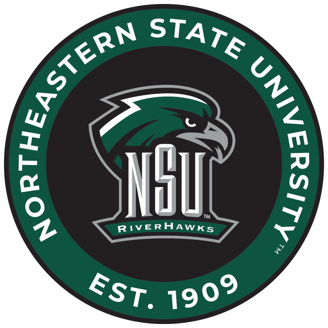 Northeastern State University Riverhawks Round Vinyl Decal Sticker Officially Licensed Collegiate Product 2-Inch