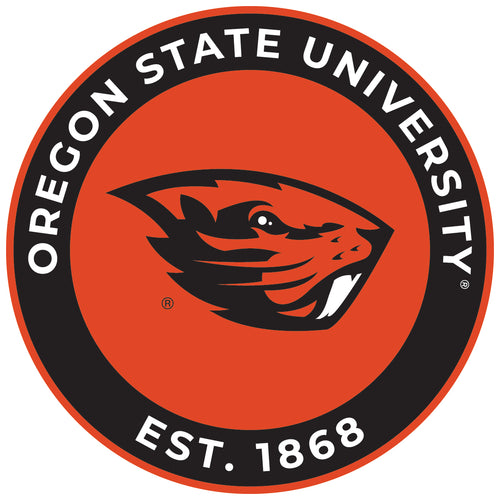 Oregon State Beavers Round Vinyl Decal Sticker Officially Licensed Collegiate Product 8-Inch