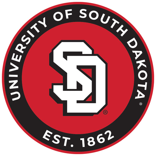 South Dakota Coyotes Round Magnet Officially Licensed Collegiate Product 2-Inch