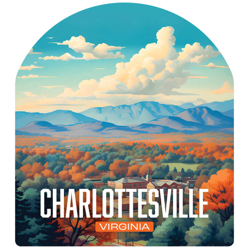 Charlottesville Virginia Design B Souvenir Vinyl Decal Sticker 2-Inch