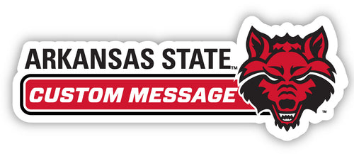 Arkansas State 4-Inch Wide Customizable Vinyl Decal Sticker Officially Licensed Collegiate Product 