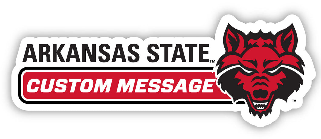 Arkansas State 4-Inch Wide Customizable Vinyl Decal Sticker Officially Licensed Collegiate Product 