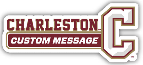 College of Charleston 4-Inch Wide Customizable Vinyl Decal Sticker Officially Licensed Collegiate Product 