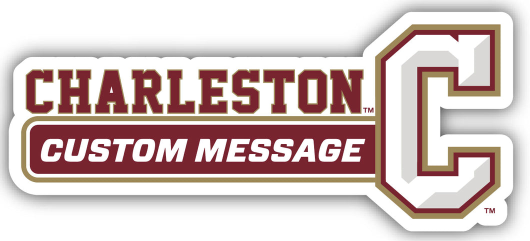 College of Charleston 4-Inch Wide Customizable Vinyl Decal Sticker Officially Licensed Collegiate Product 