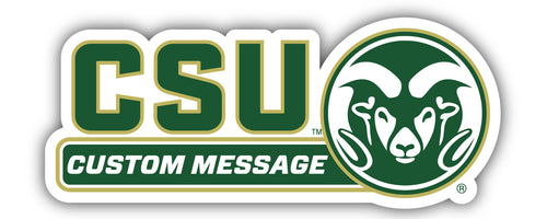 Colorado State Rams 4-Inch Wide Customizable Vinyl Decal Sticker Officially Licensed Collegiate Product 