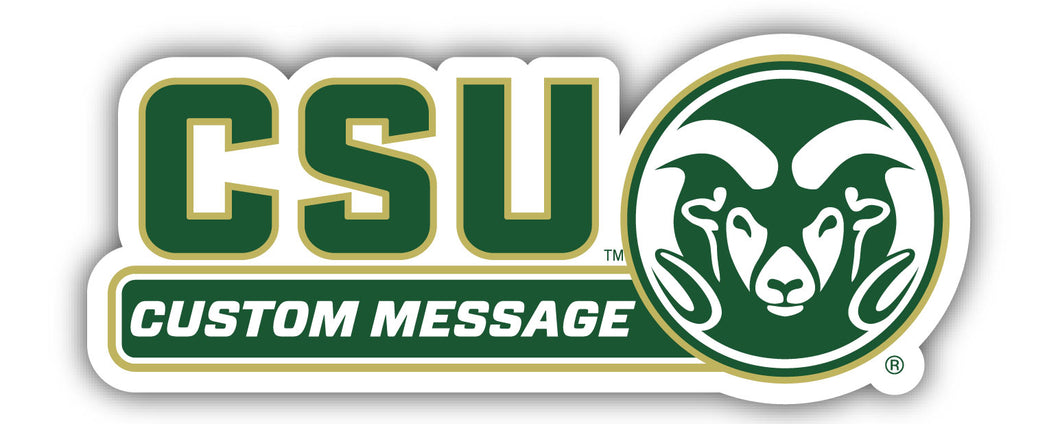 Colorado State Rams 4-Inch Wide Customizable Vinyl Decal Sticker Officially Licensed Collegiate Product 