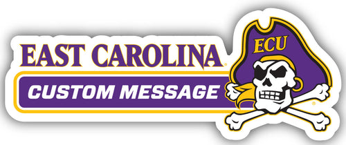 East Carolina Pirates 4-Inch Wide Customizable Vinyl Decal Sticker Officially Licensed Collegiate Product 