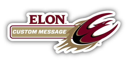 Elon University 4-Inch Wide Customizable Vinyl Decal Sticker Officially Licensed Collegiate Product 