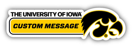 Iowa Hawkeyes 4-Inch Wide Customizable Vinyl Decal Sticker Officially Licensed Collegiate Product 