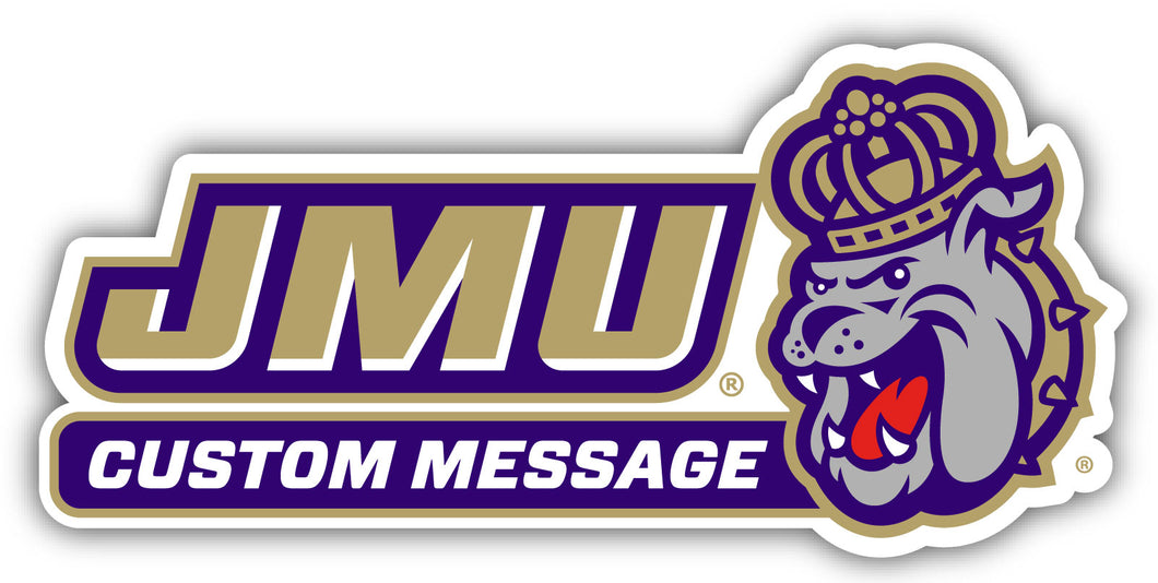 James Madison Dukes 4-Inch Wide Customizable Vinyl Decal Sticker Officially Licensed Collegiate Product 